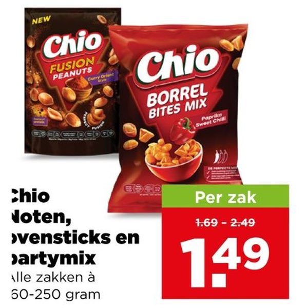 Chio Noten, ovensticks en partymix