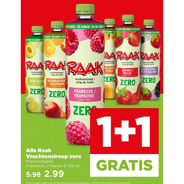 Raak Vruchtensiroop Zero