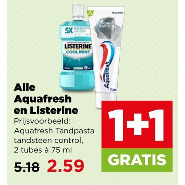 Aquafresh en Listerine mondverzorging
