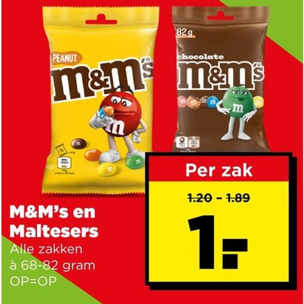 M&M's en Maltesers