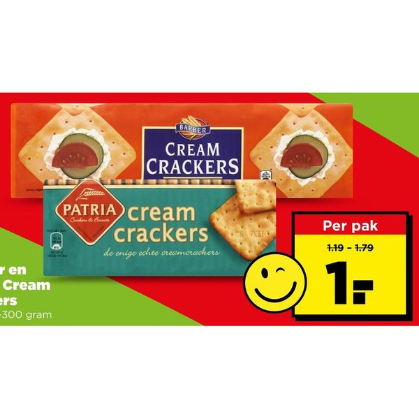 Barber en Patria Cream crackers
