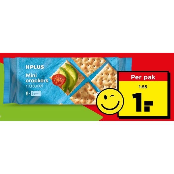 PLUS Mini crackers naturel