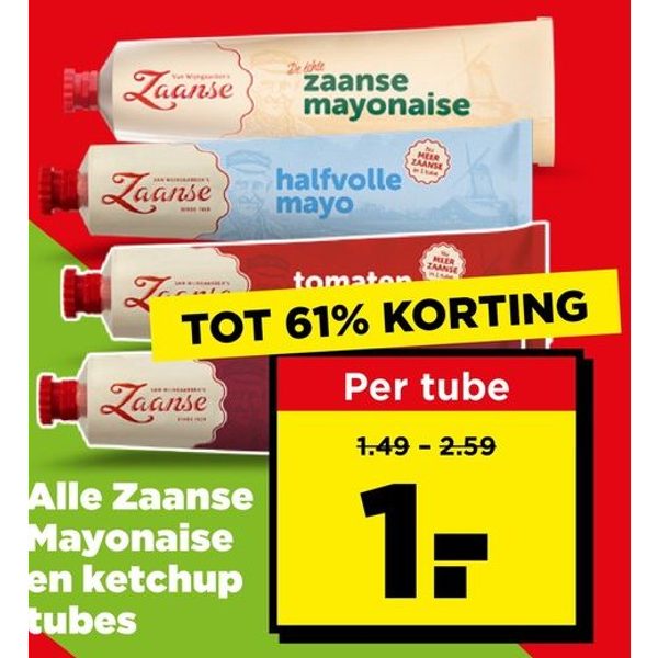 Zaanse Mayonaise en ketchup tubes