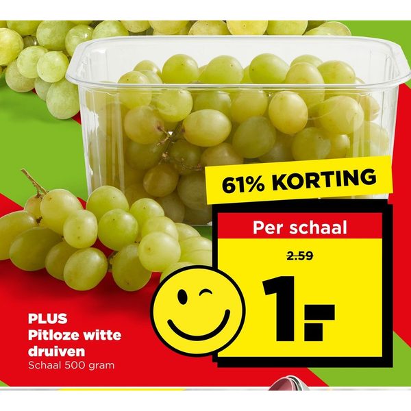 PLUS Pitloze witte druiven