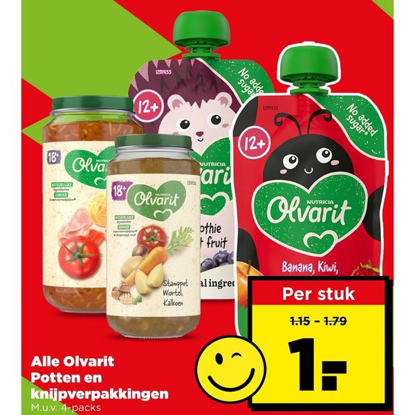 Olvarit potten en knijpverpakkingen
