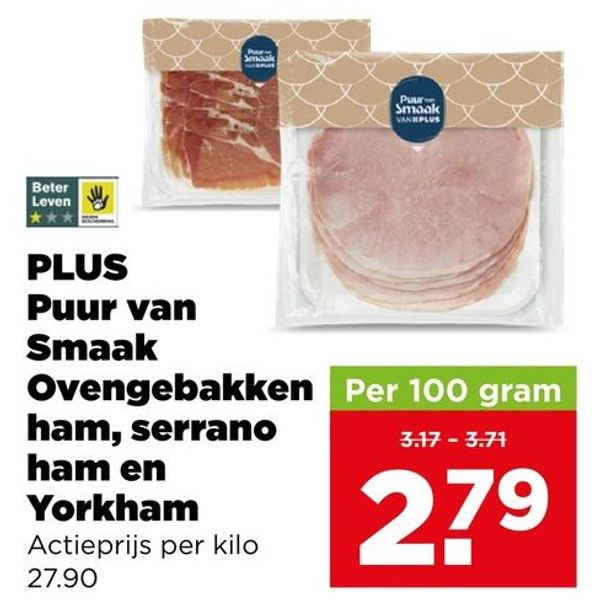 Puur van Smaak Ovengebakken ham, serrano ham en Yorkham