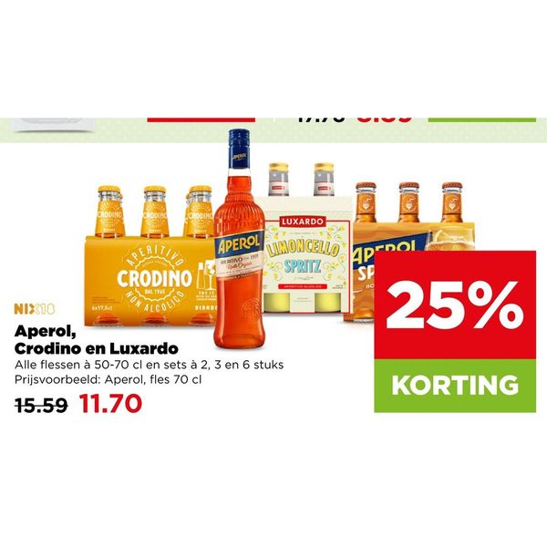 Aperol, Crodino en Luxardo