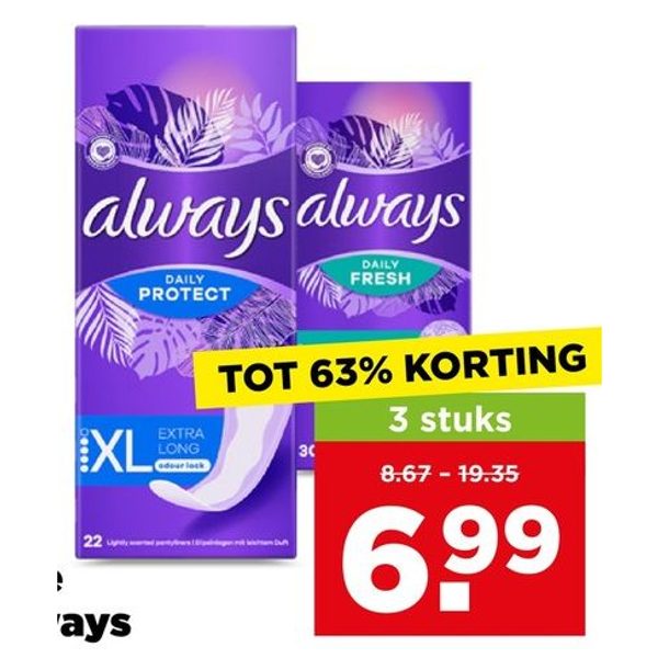 Daily Protect/Fresh inlegkruisjes