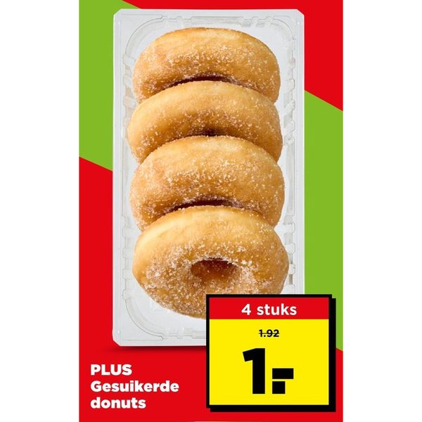 PLUS Gesuikerde donuts