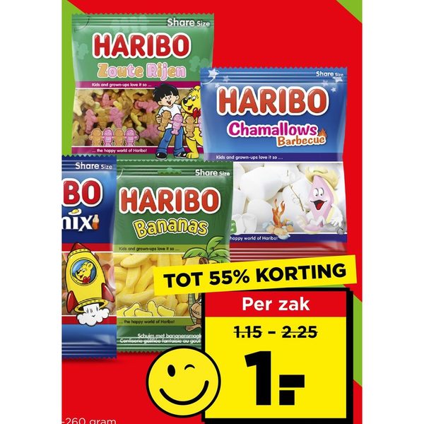 Haribo snoepzakken