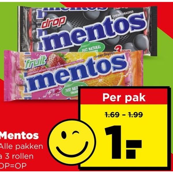 Mentos pakken