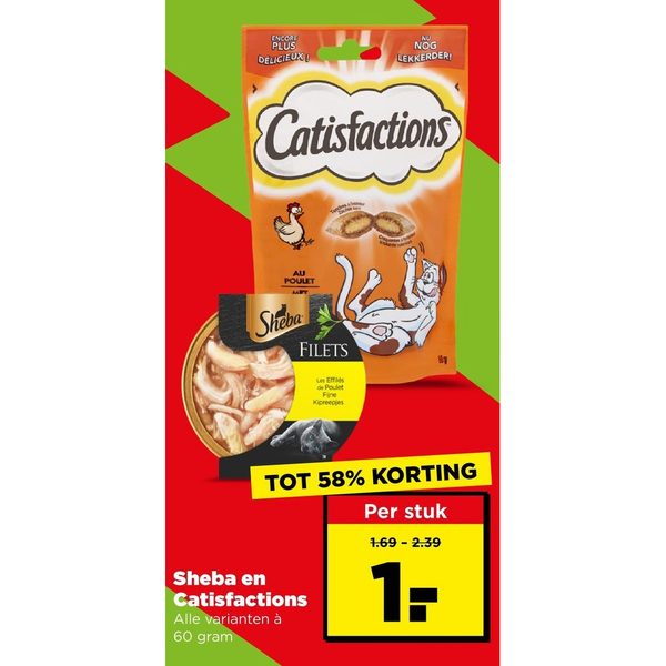 Sheba en Catisfactions alle varianten