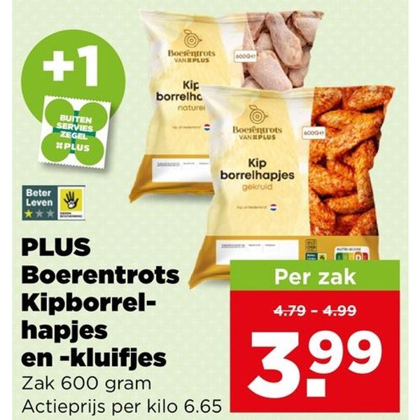 PLUS Boerentrots Kipborrelhapjes en -kluifjes