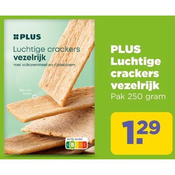 PLUS Luchtige crackers vezelrijk