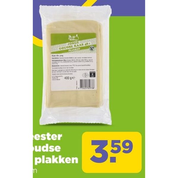 Zuivelmeester Jonge Goudse kaas 48+ plakken