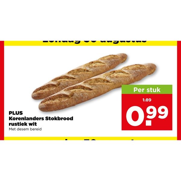 Korenlanders Stokbrood rustiek wit