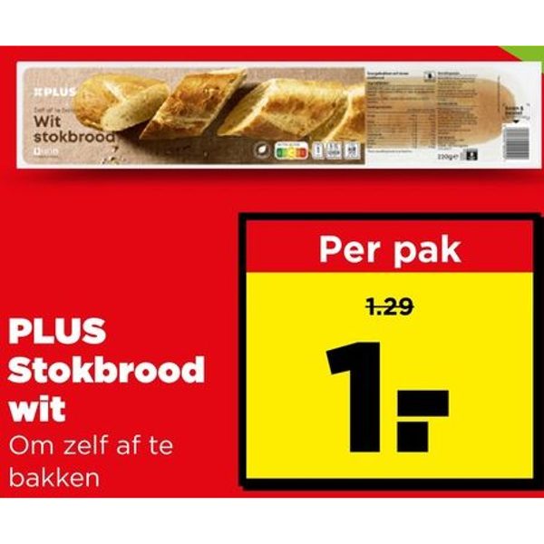 PLUS Stokbrood wit