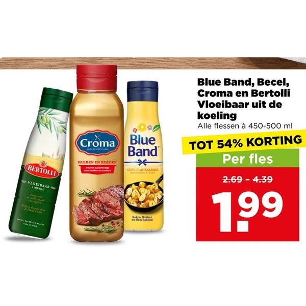 Blue Band, Becel, Croma en Bertolli Vloeibaar