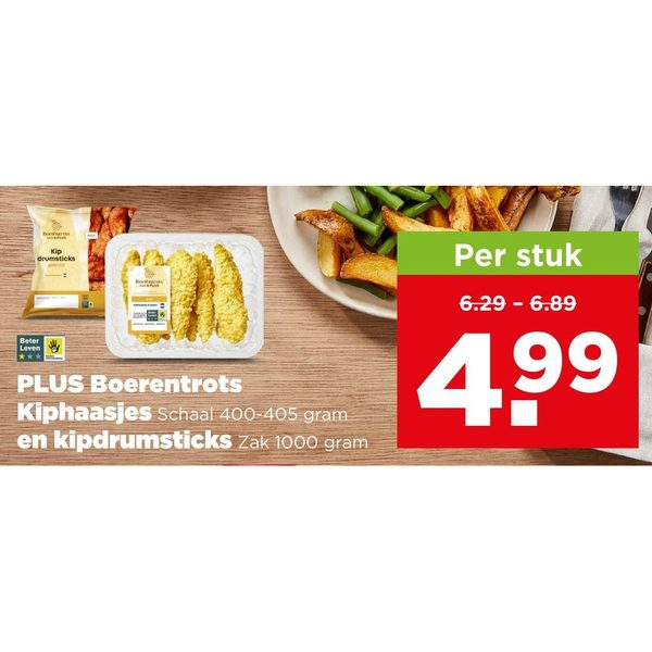 PLUS Boerentrots Kiphaasjes en kipdrumsticks