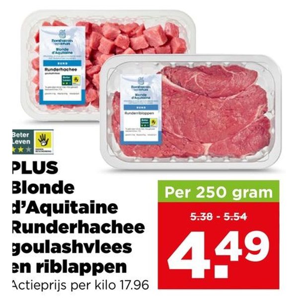 PLUS Blonde d'Aquitaine Runderhaché en riblappen