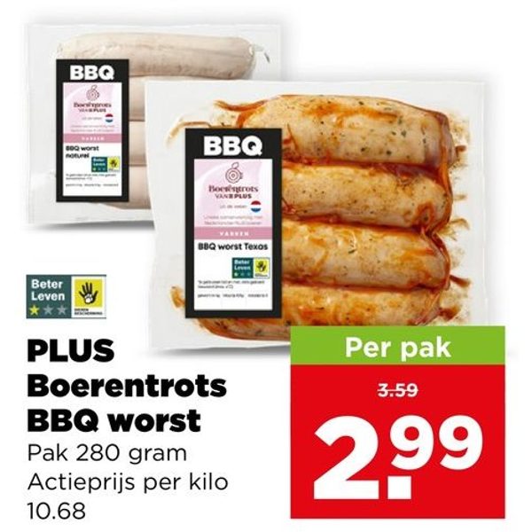 PLUS Boerentrots BBQ worst