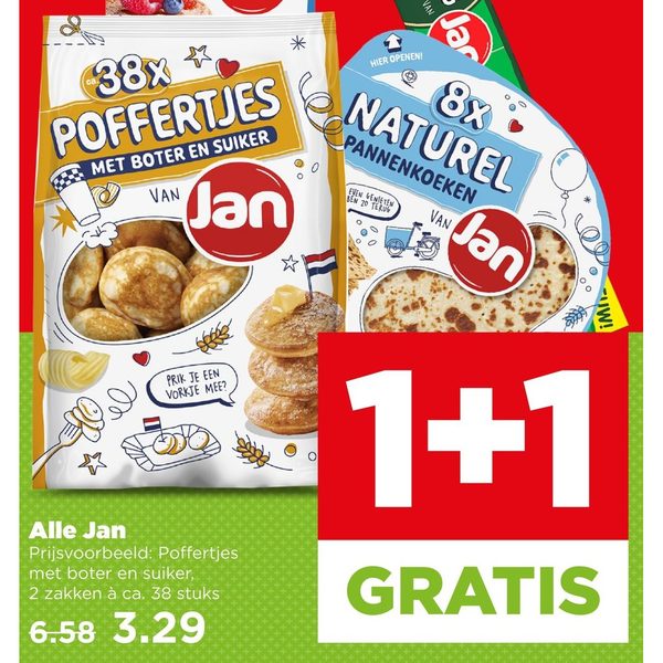Assortiment pannenkoeken, poffertjes en pizzadeeg
