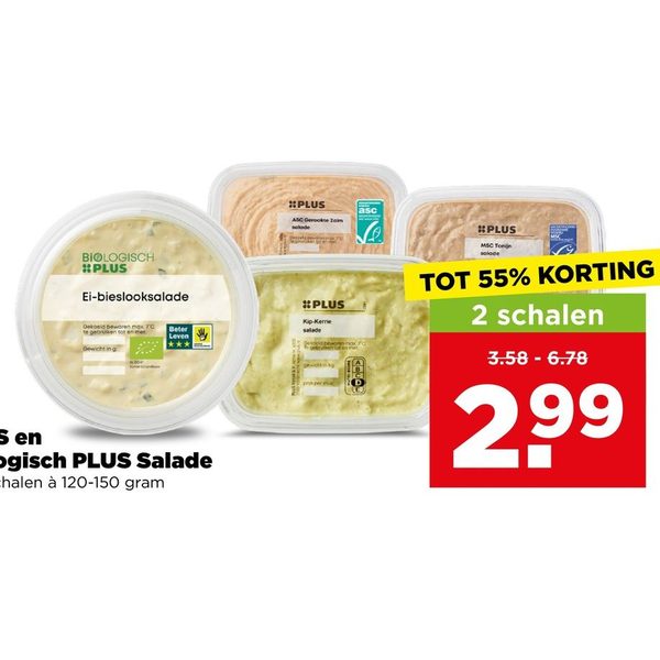 PLUS en Biologisch PLUS Salade