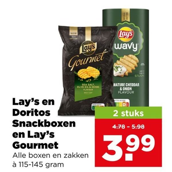 Lay's en Doritos Snackboxen en Lay's Gourmet