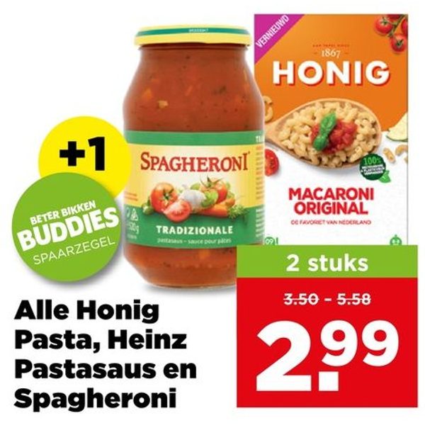 Honig Pasta, Heinz Pastasaus en Spagheroni