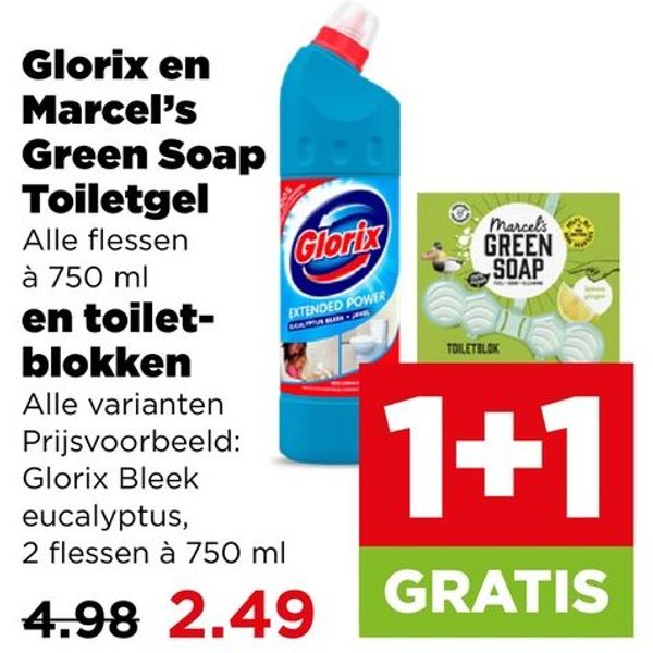Glorix en Marcel's Green Soap Toiletgel
