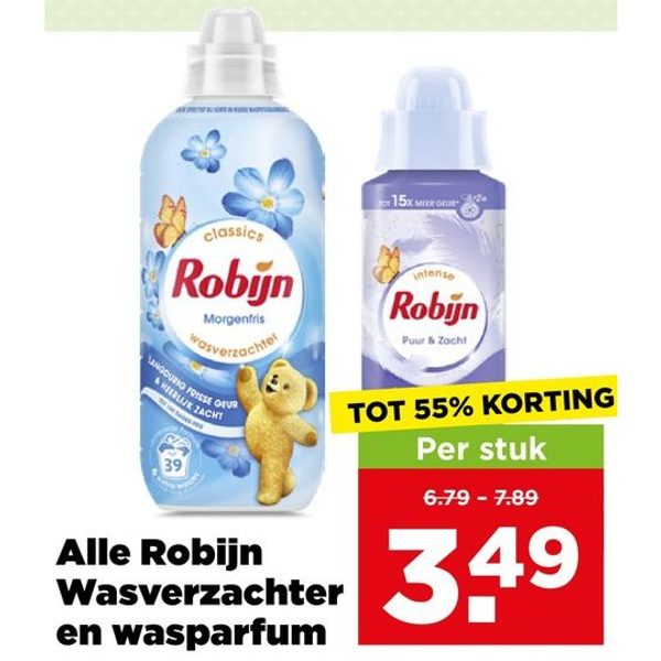 Alle Robijn Wasverzachter en wasparfum