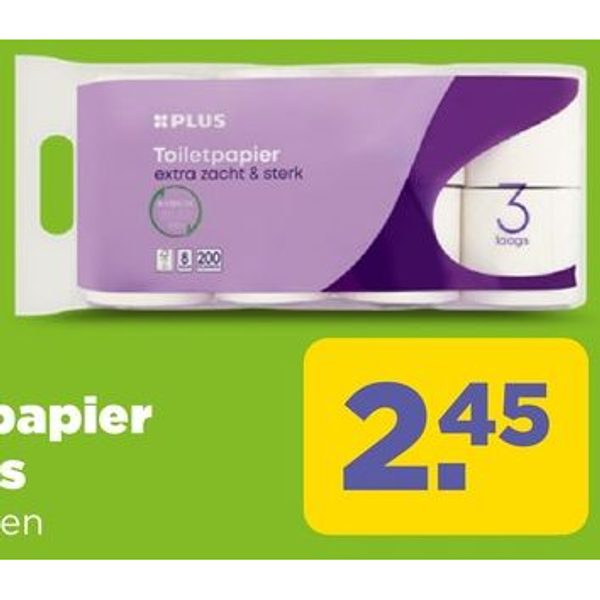 PLUS Toiletpapier 3-laags