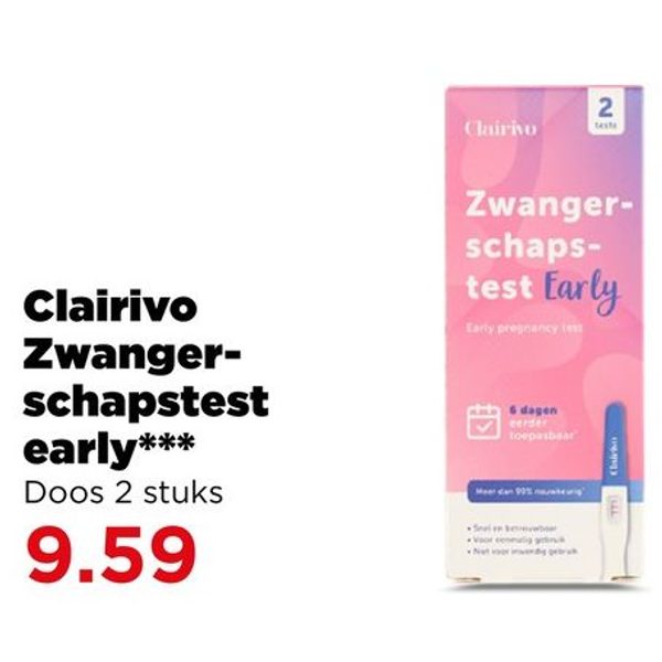Clairivo Zwangerschapstest early