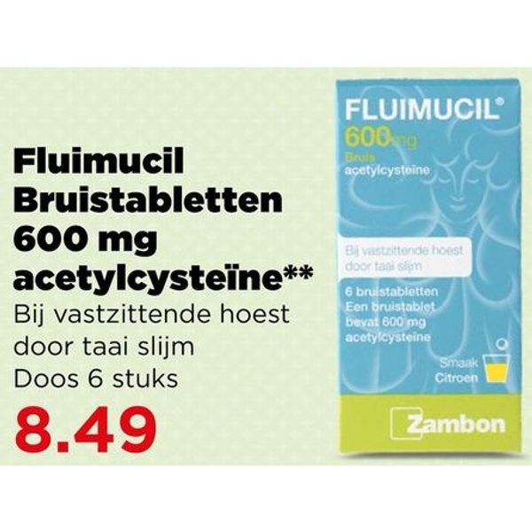 Bruistabletten 600 mg acetylcysteïne