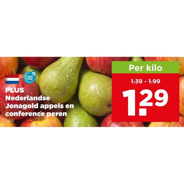 PLUS Nederlandse Jonagold appels en conference peren
