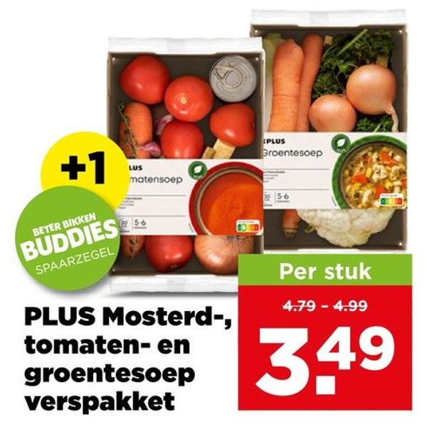 Mosterd-, tomaten- en groentesoep verspakket