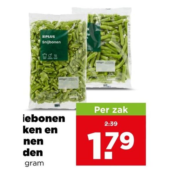 Sperziebonen gebroken en snijbonen gesneden