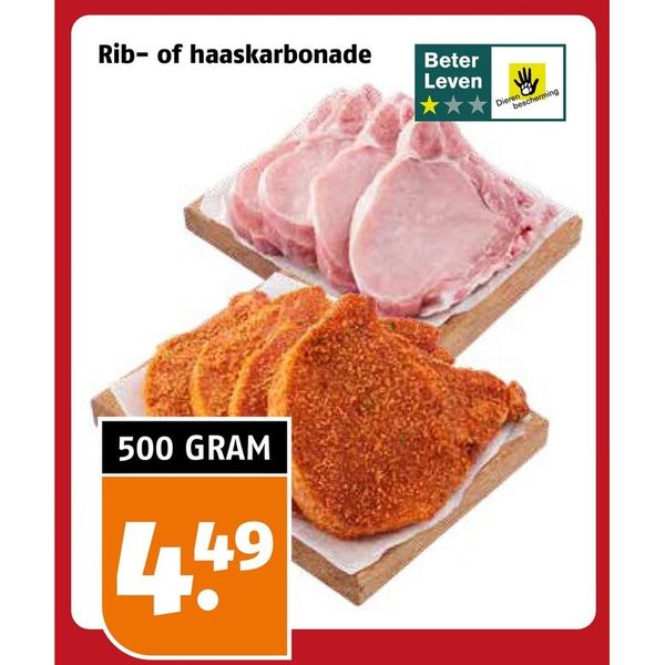 Rib- of haaskarbonade