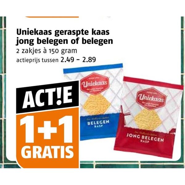 Uniekaas geraspte kaas jong belegen of belegen