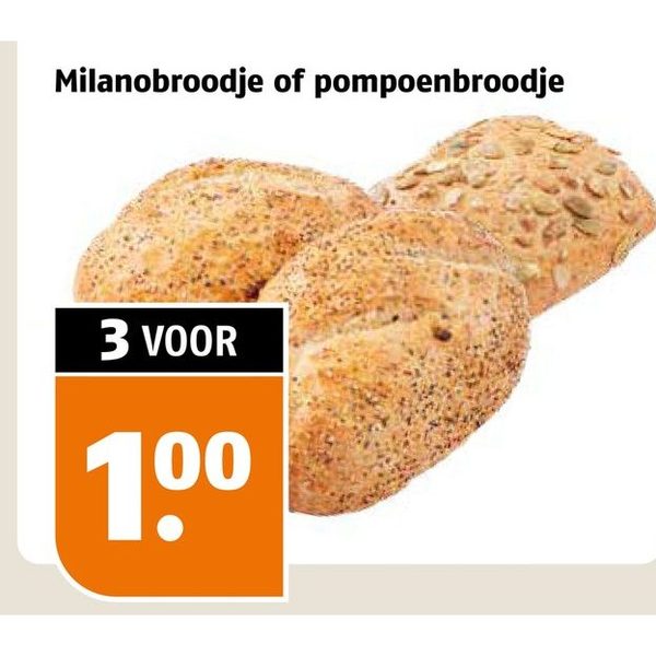Milanobroodje of pompoenbroodje