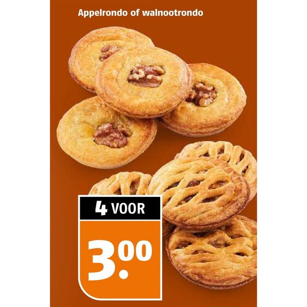Appelrondo of walnootrondo