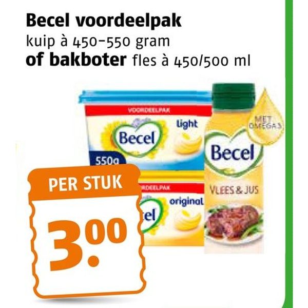 Becel voordeelpak of bakboter