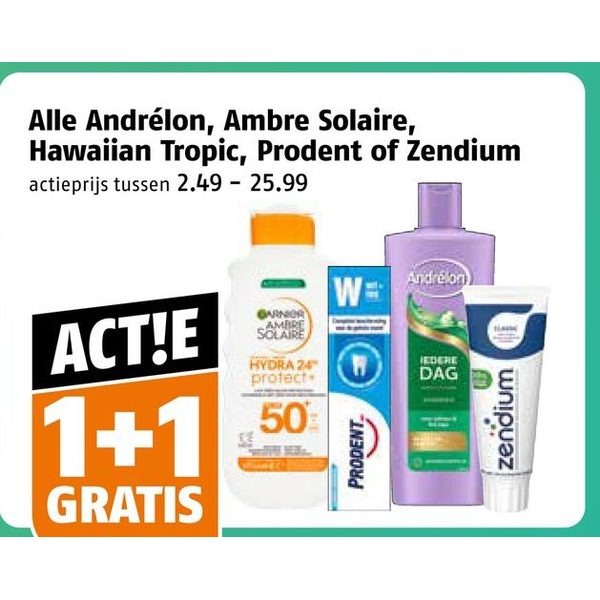 Andrélon, Ambre Solaire, Hawaiian Tropic, Prodent, Zendium