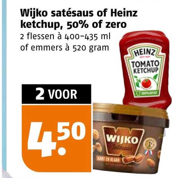 Wijko satésaus of Heinz ketchup