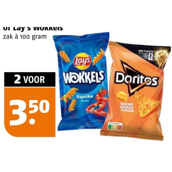 Doritos of Lay's Wokkels
