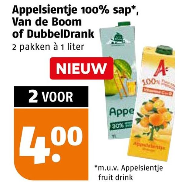 Appelsientje, Van de Boom of DubbelDrank