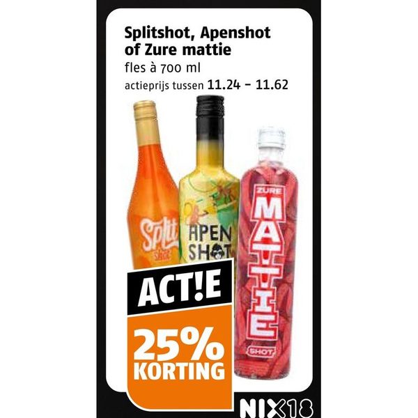 Splitshot, Apenshot of Zure mattie