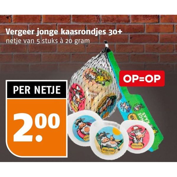 Vergeer jonge kaasrondjes