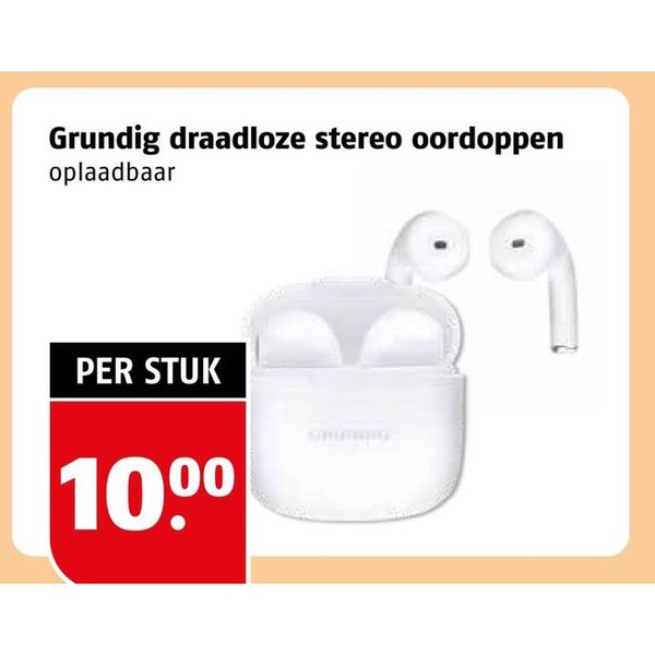 Grundig draadloze stereo oordoppen