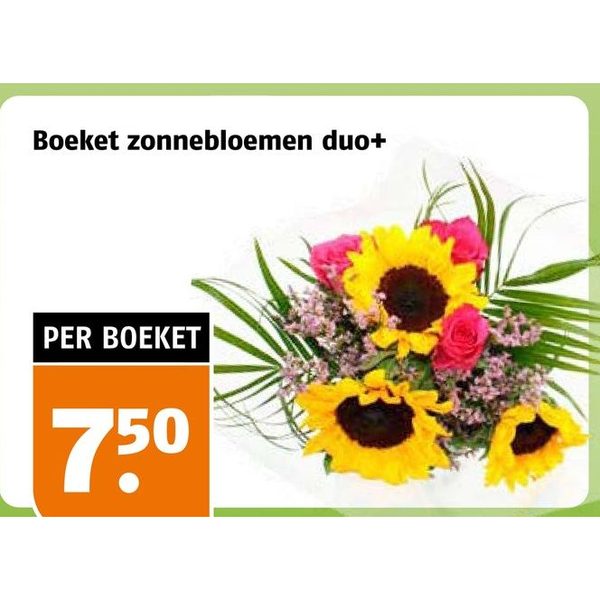 Boeket zonnebloemen duo+